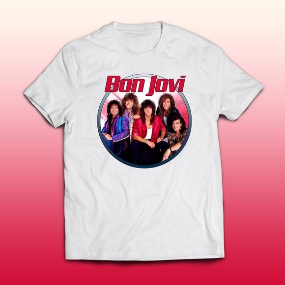 Bon Jovi 80s Rock Band Music Fan Gift Graphic Concert Tour T-shirt 159 - Picture 1 of 5